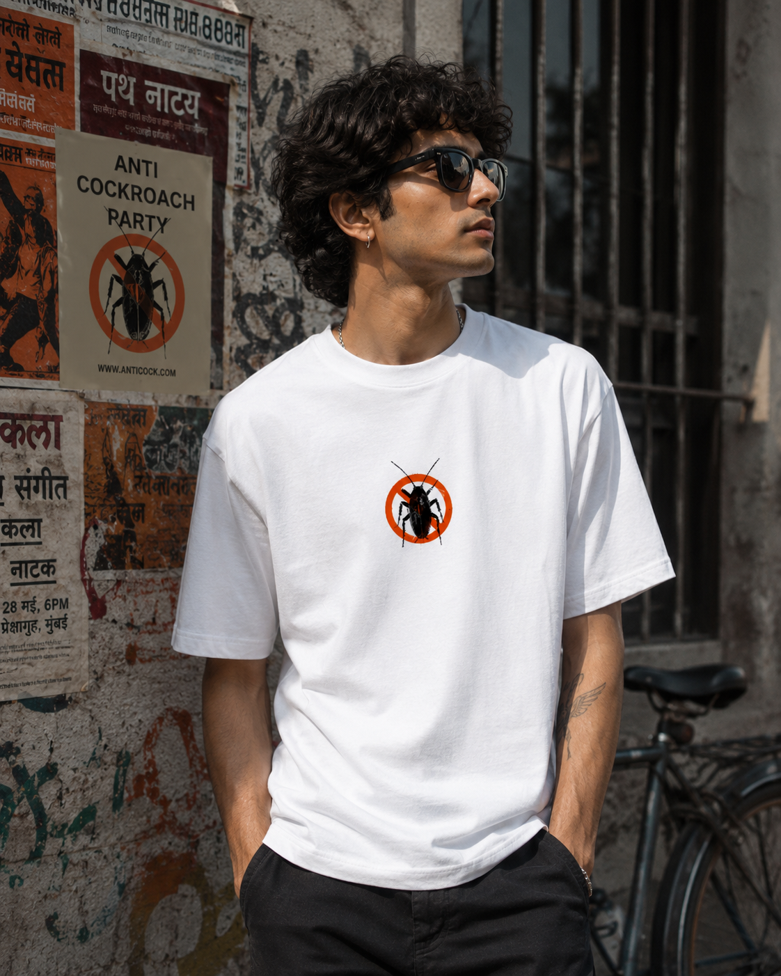 ANTI-COCKROACH Unisex Oversized T-Shirt