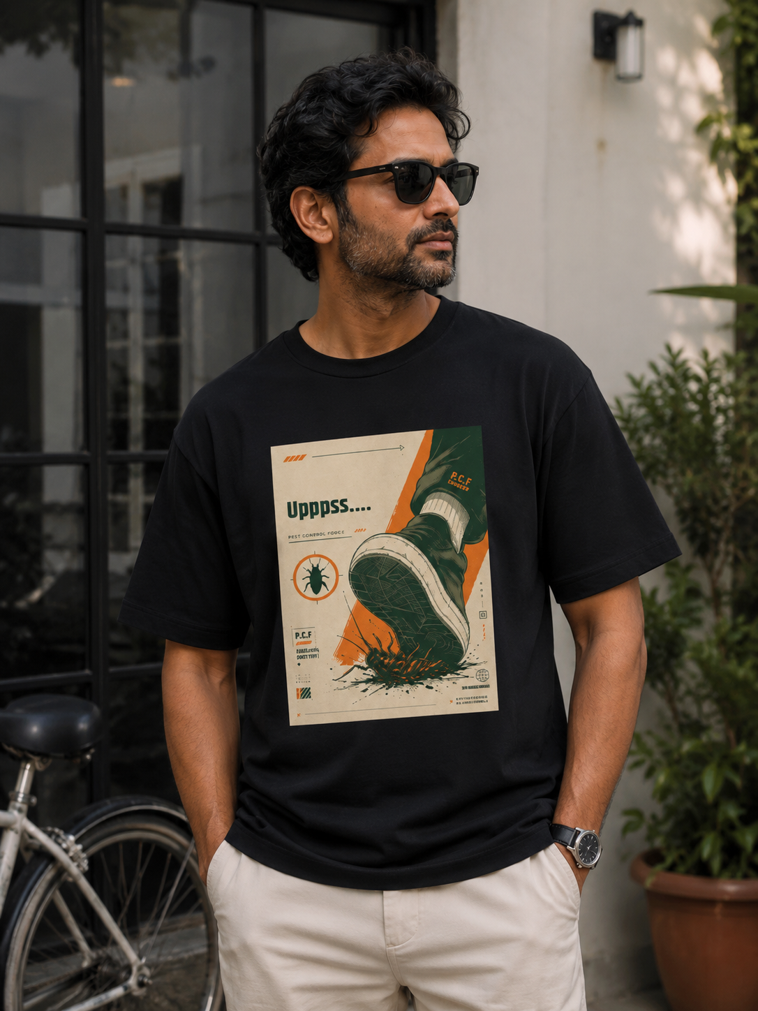 ANTI-COCKROACH Unisex Oversized T-Shirt