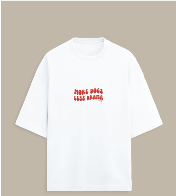 MORE DOG Unisex Oversized T-shirt