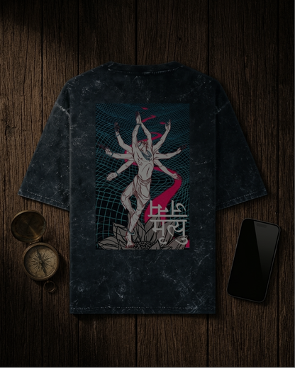 Janm Mrityu Unisex Acid wash oversized T-shirt