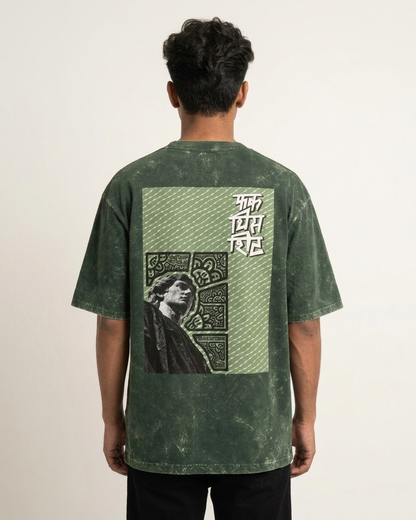 Unisex Acid Washed Oversized Graphic Tee