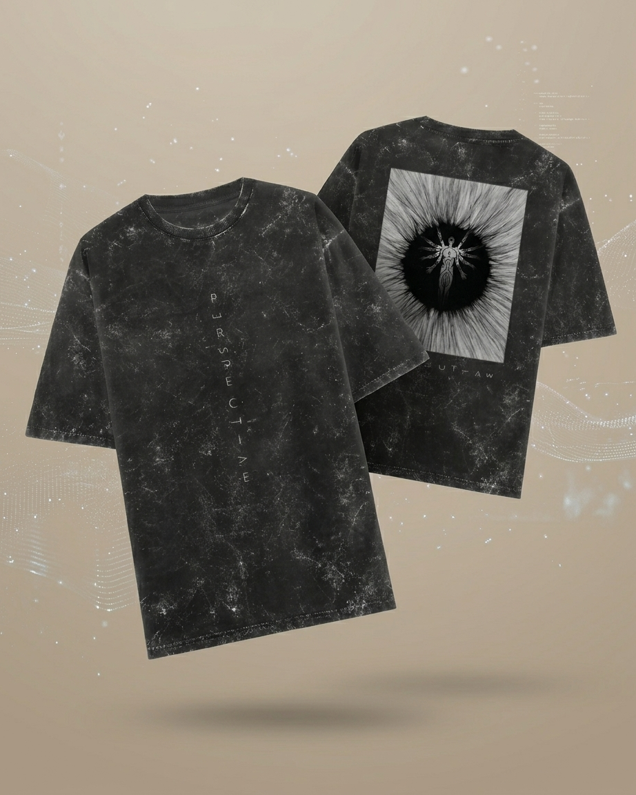 Perspective Unisex Acid Washed Oversized Graphic Tee