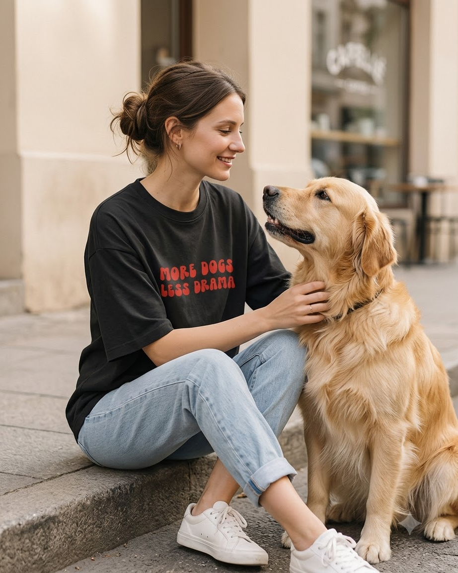 MORE DOG Unisex Oversized T-shirt