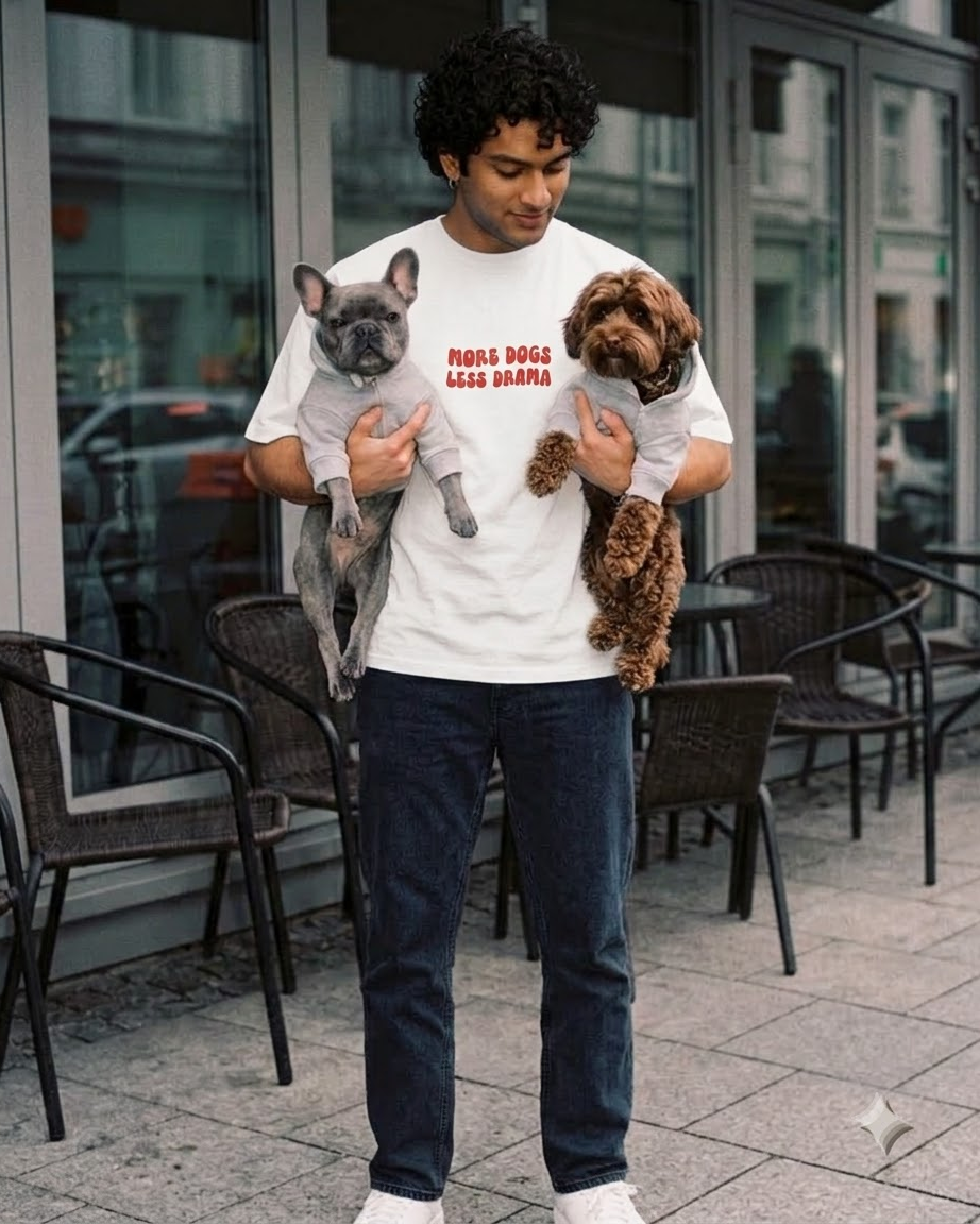 MORE DOG Unisex Oversized T-shirt