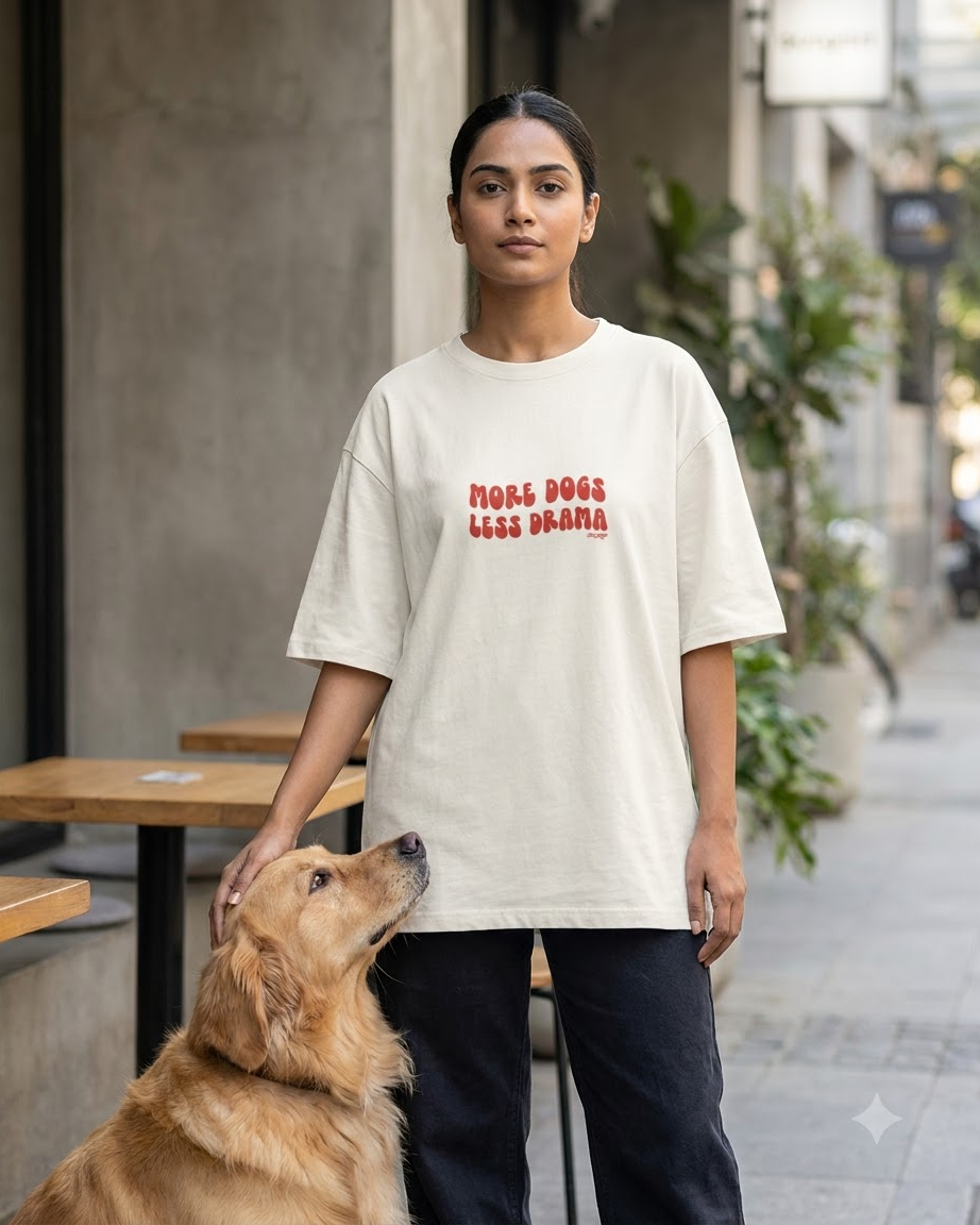 MORE DOG Unisex Oversized T-shirt