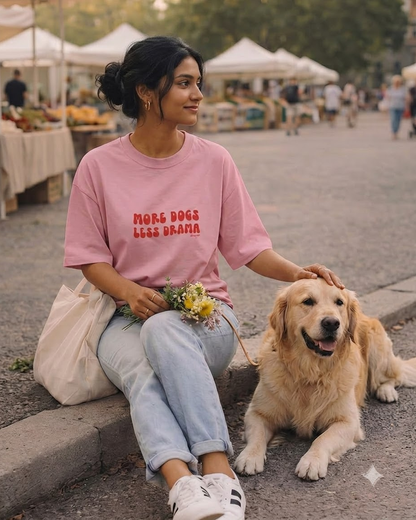 MORE DOG Unisex Oversized T-shirt